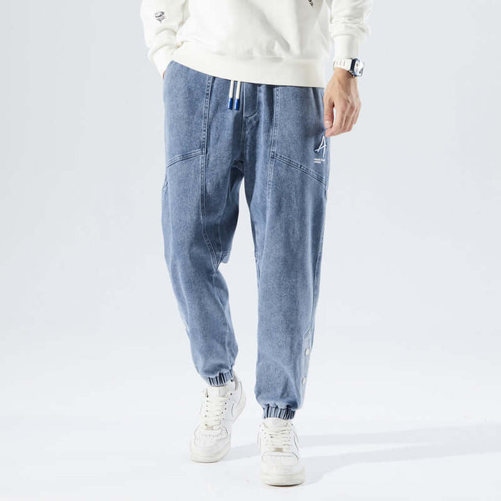 Men's Denim Joggers - Relaxed Fit Casual Trousers