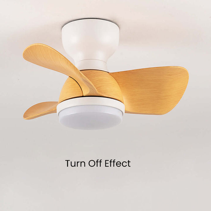 Modern Wooden Ceiling Fan with LED Light