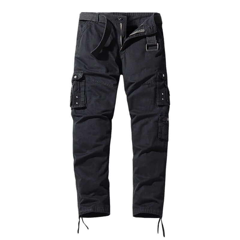Men's Relaxed Fit Cargo Trousers with Adjustable Cuffs