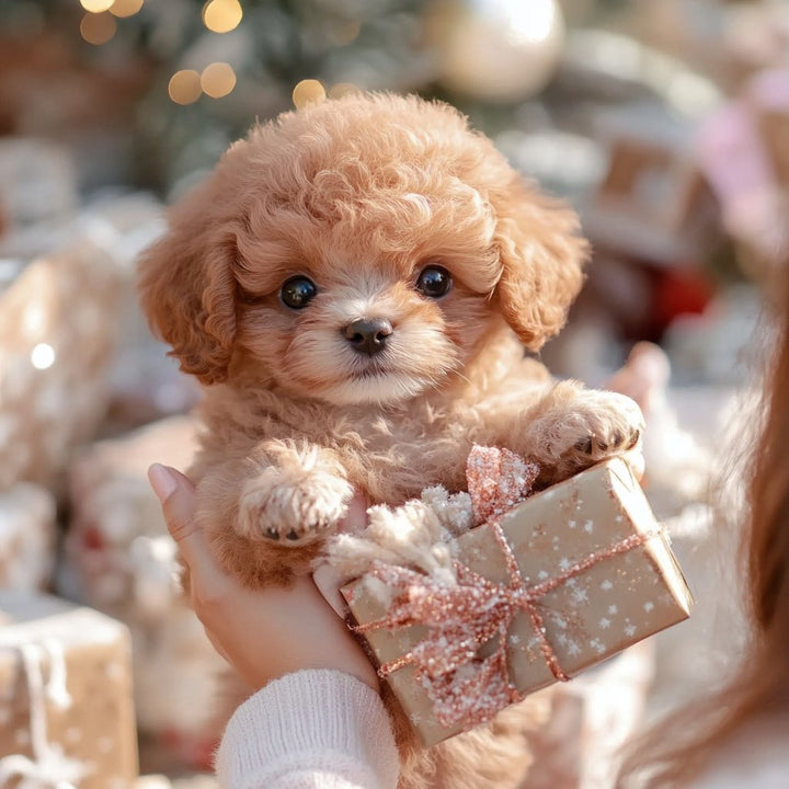 Brown and white realistic plush puppy toy for kids and adults, lifelike features, super-soft fur, ideal cuddly companion.