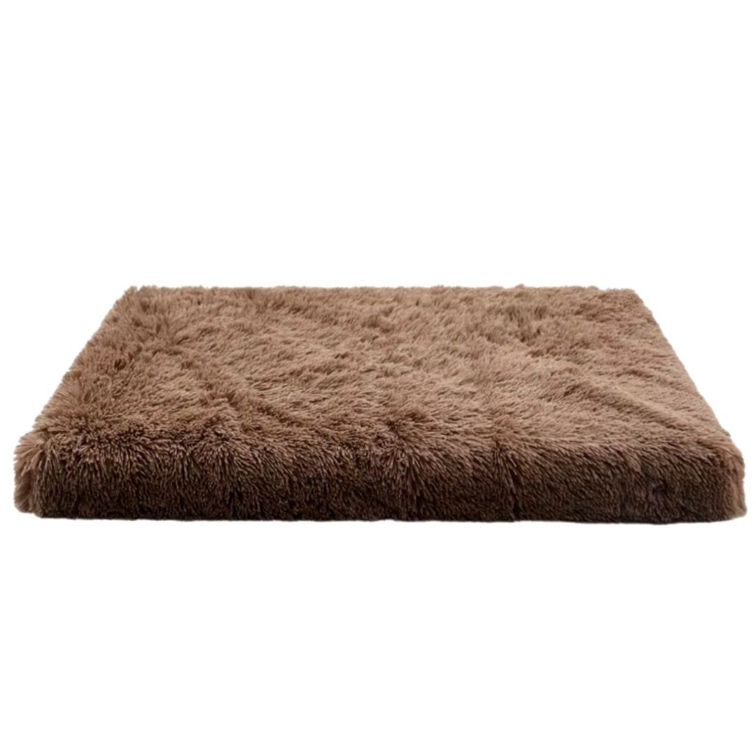 "Brown orthopaedic dog pillow for comfort, L-XXL sizes, offers optimal support and style in pet supplies."