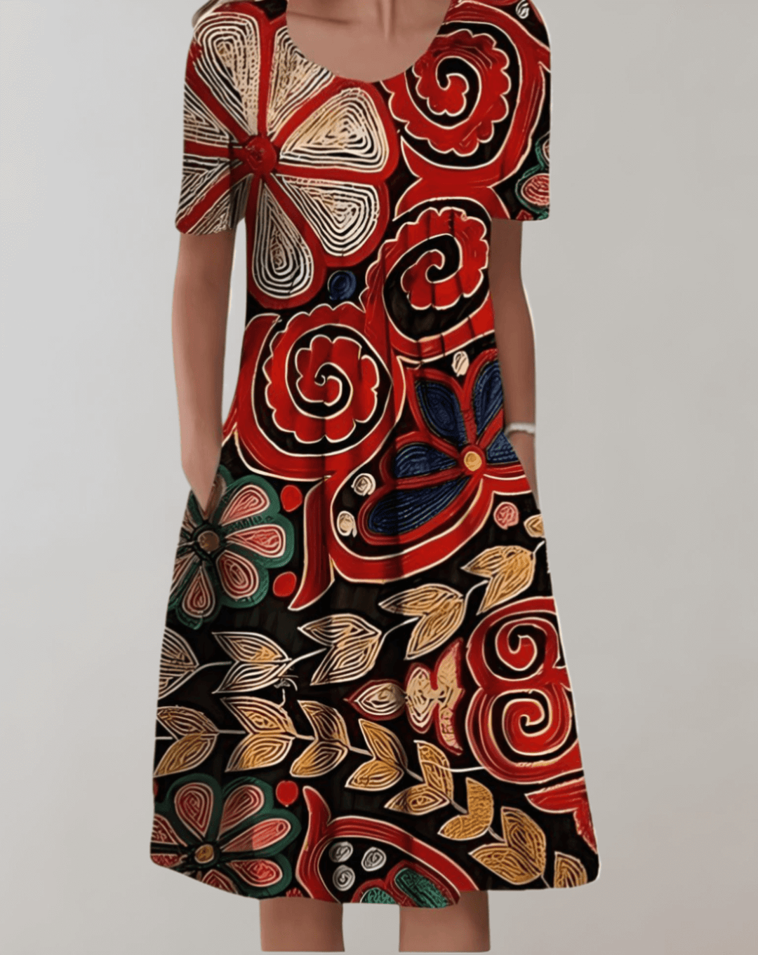 Floral Smocked Dress with Pockets