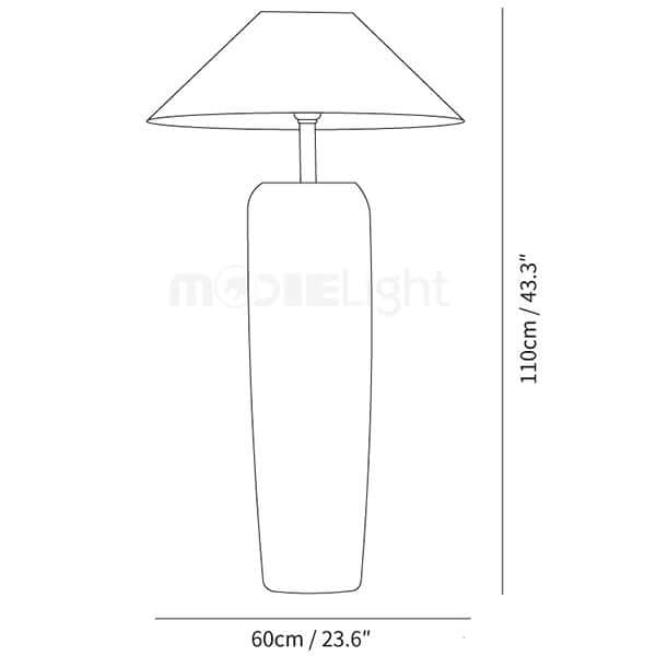 Rustic Wood Floor Lamp with Metal Accents