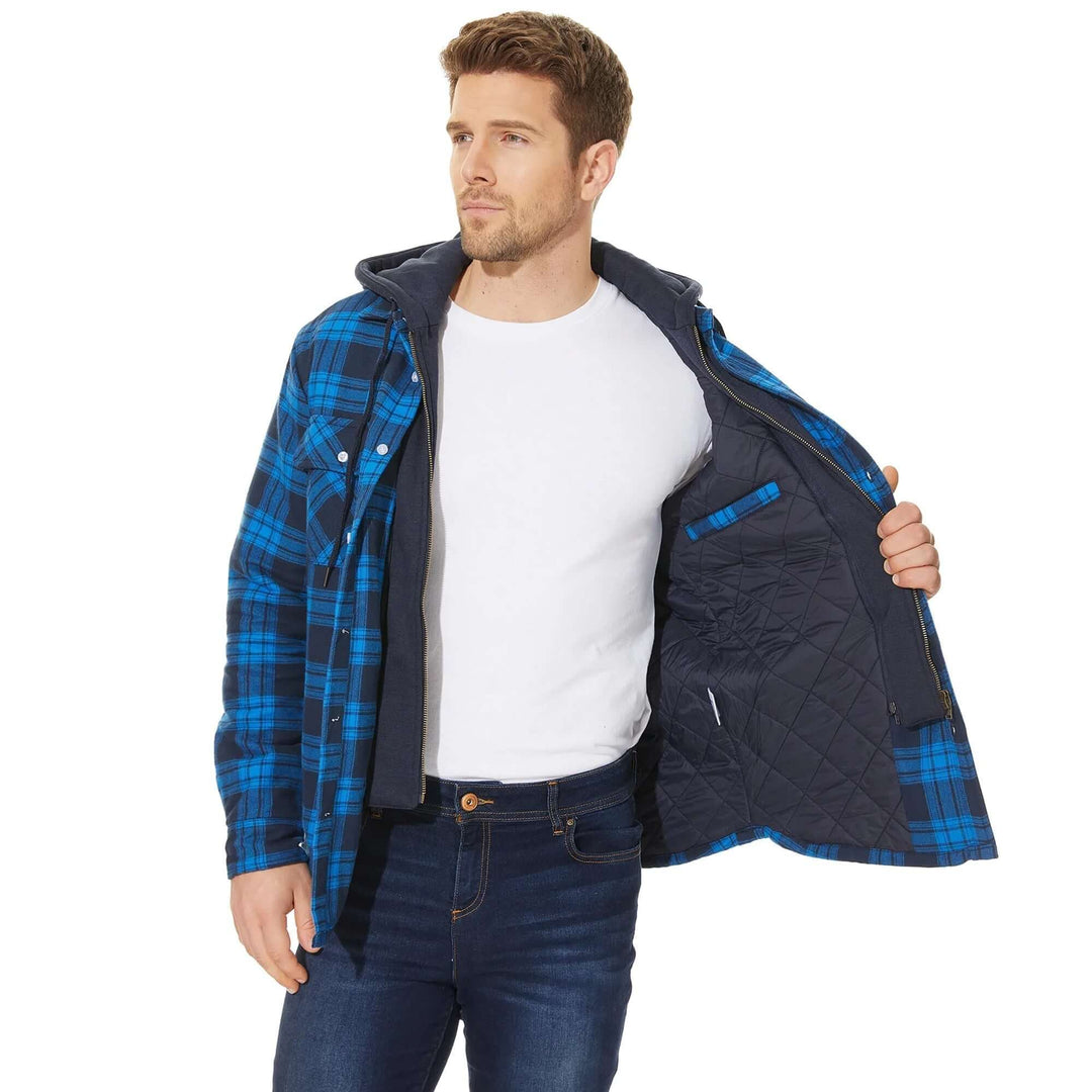 Men's Checked Long Sleeve Casual Jacket