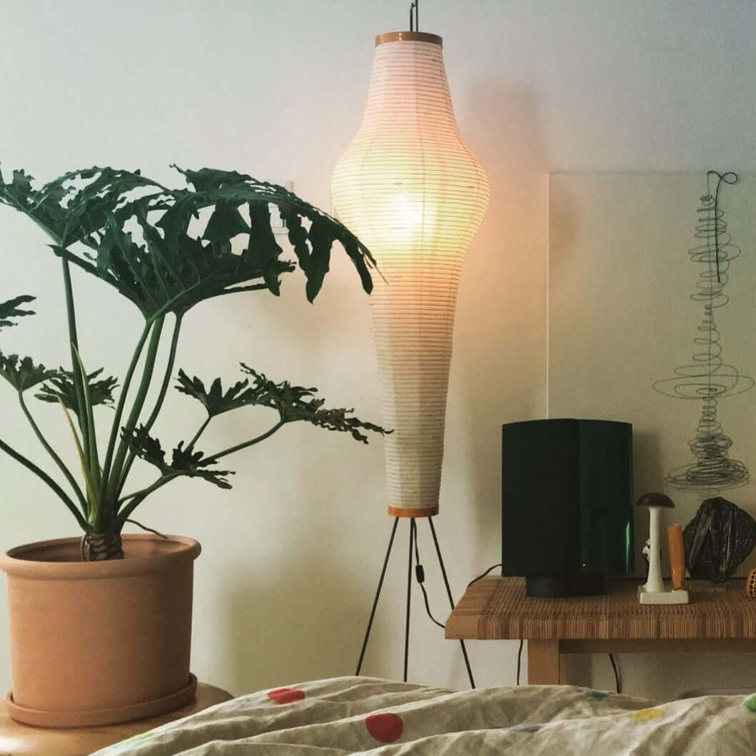 Elegant Paper Floor Lamp with Diffused Lighting