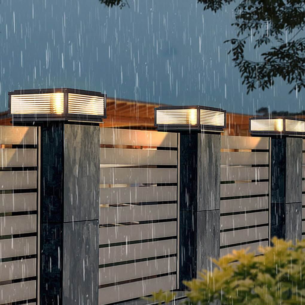 Modern Outdoor LED Pillar Mount Post Light