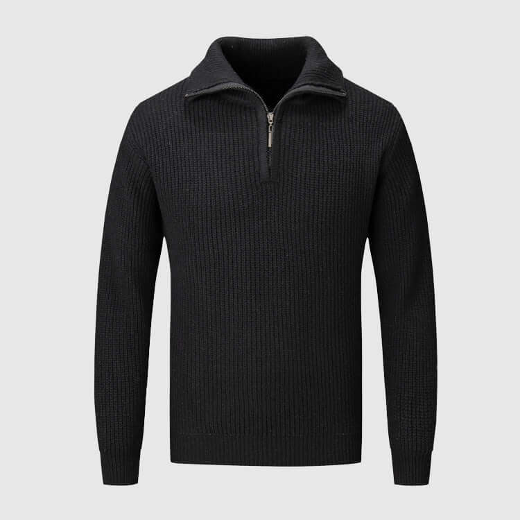 Men's Half-Zip Knitted Sweater