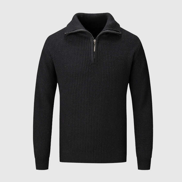 Men's Half-Zip Knitted Sweater