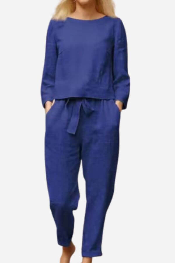 Long Sleeve Top & Slim-Fit Trousers