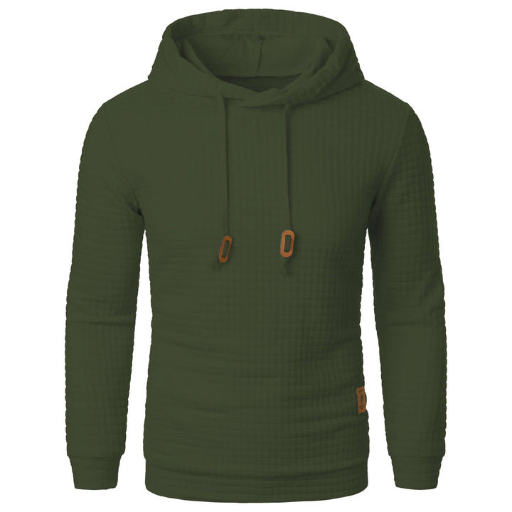 Men's Casual Check Pattern Hoodie