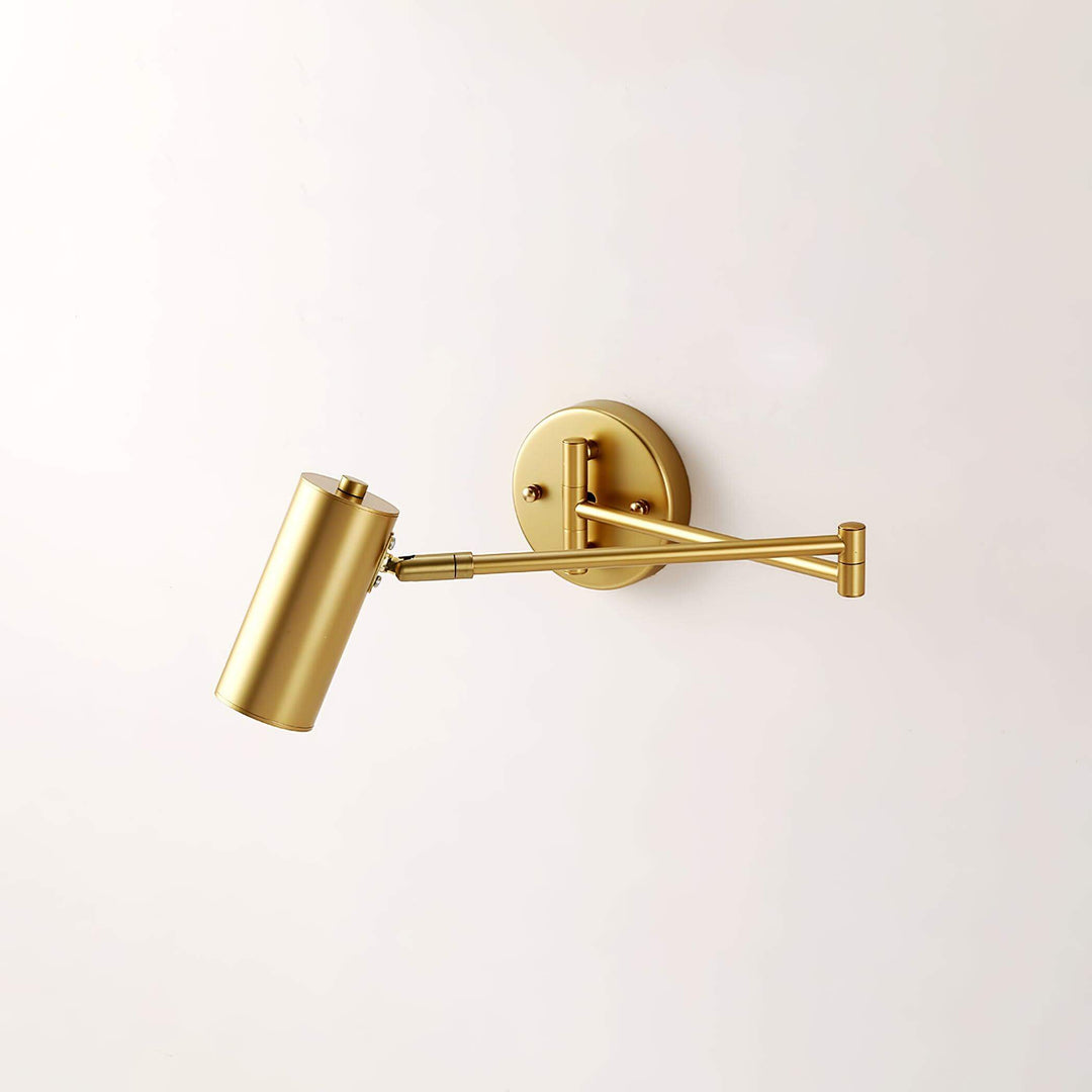 Adjustable Metal Swing Arm Wall Lamp with Integrated LED