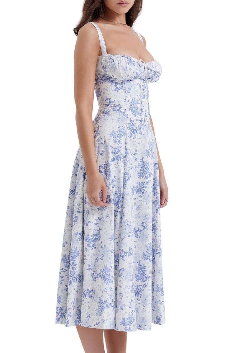 Printed Bustier Dress
