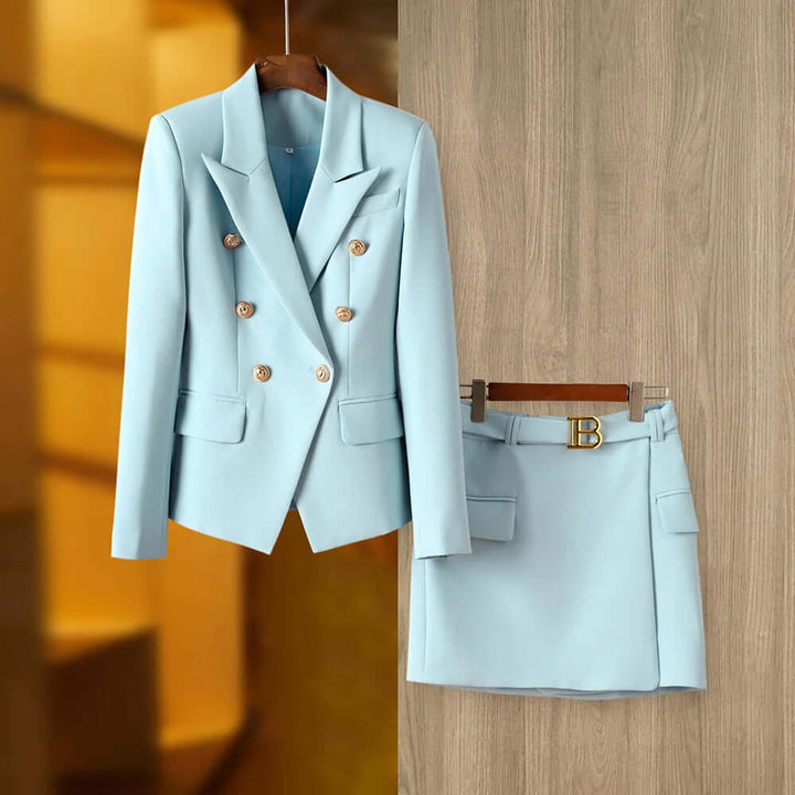 Tailored Blazer and Skirt Set