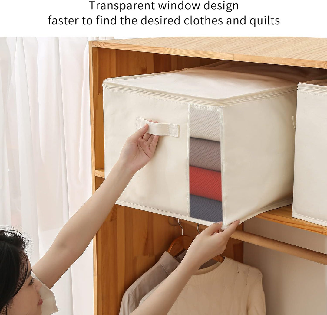 Hard-wearing canvas clothes organizer, built for long-term wardrobe organization.