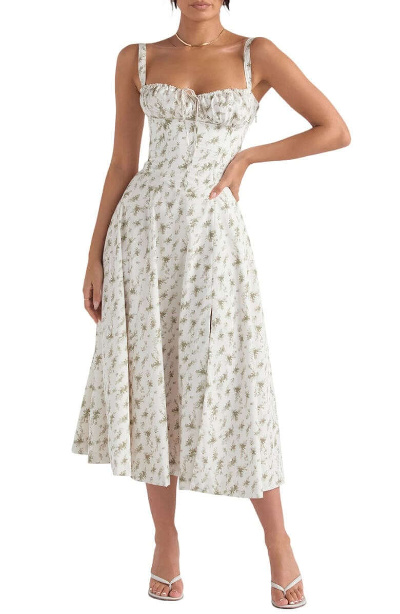 Printed Bustier Dress