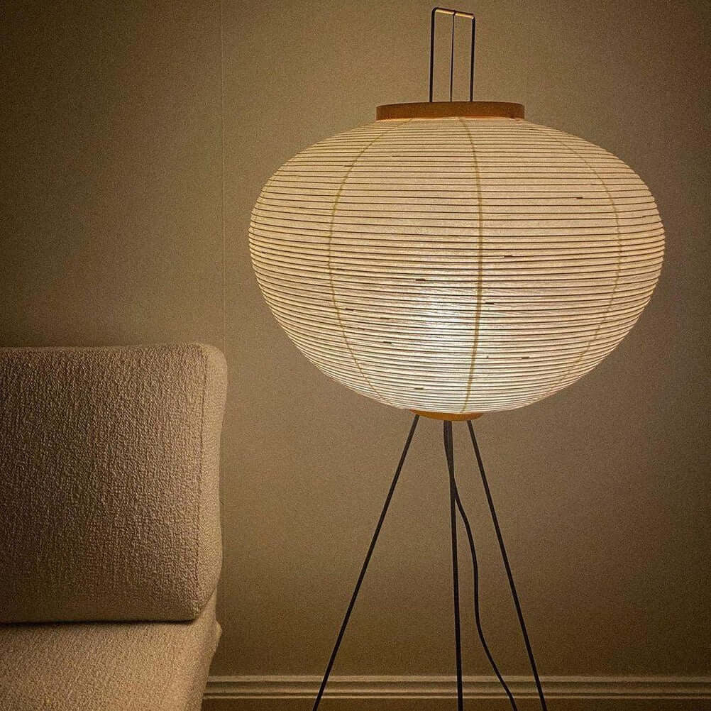 Elegant Paper Floor Lamp with Diffused Lighting