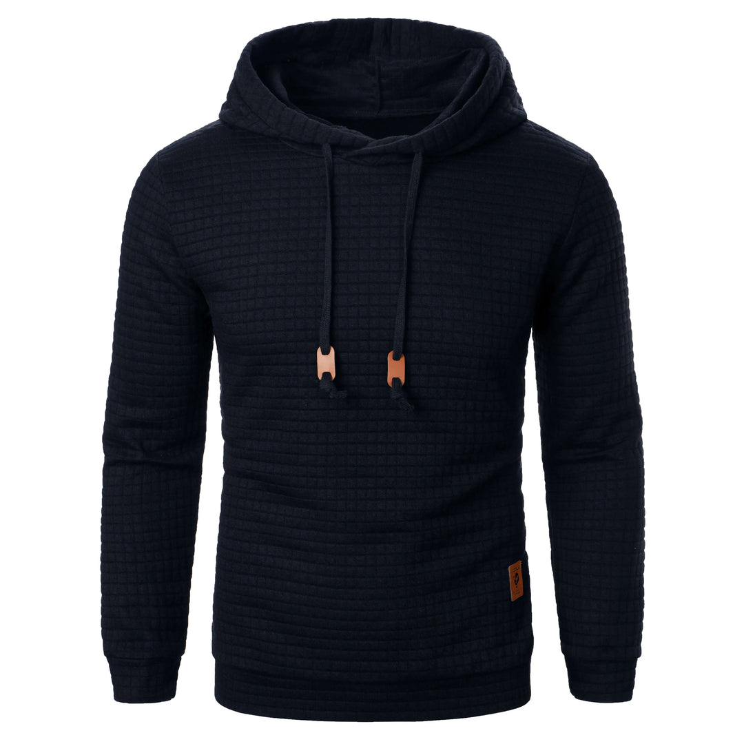 Men's Casual Check Pattern Hoodie