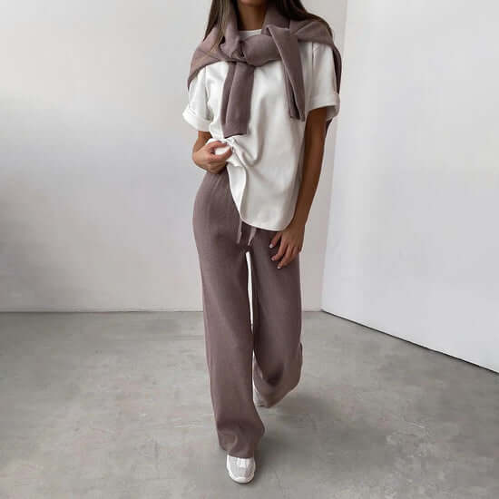 Women's Casual Knitted Sweater Set