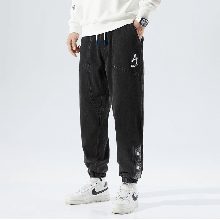 Men's Denim Joggers - Relaxed Fit Casual Trousers