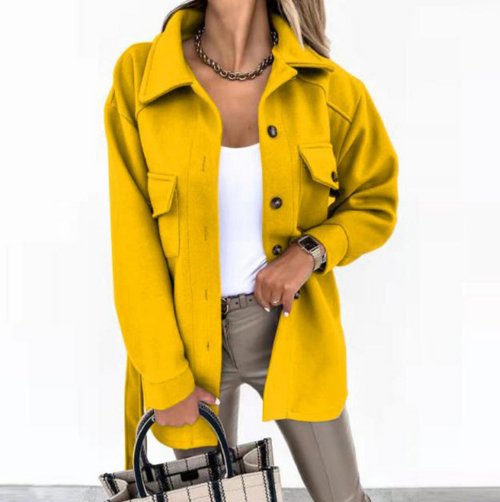 Lightweight slim fit women's jacket for spring. Chic polyester blend, ideal as versatile mid-season outerwear.