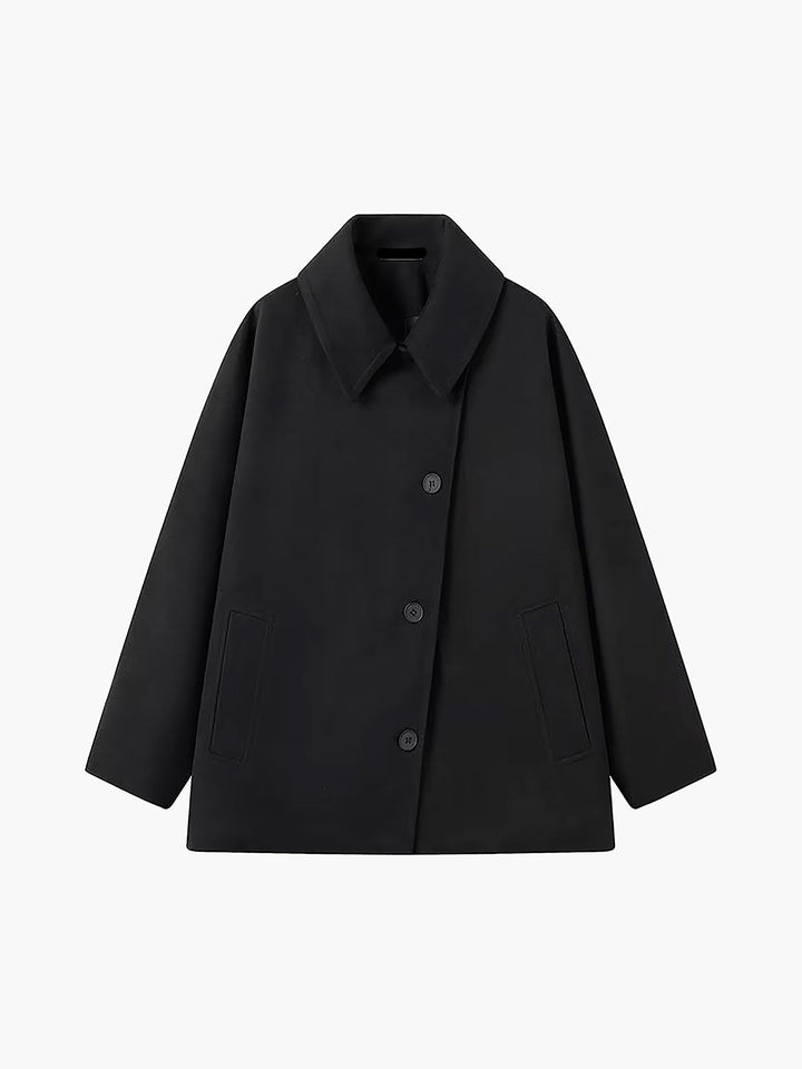 Women's oversized winter coat designed for cold weather. Chic & stylish outerwear with a relaxed fit for warmth.