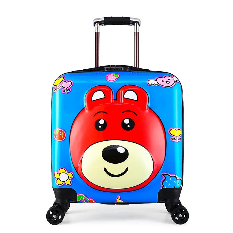 Fun animal design hard shell travel bag for kids, a perfect carry-on for any child's adventure.