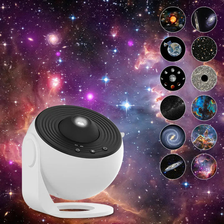 Children's Starry Sky Projector with USB, displaying colorful galaxy patterns on walls, creating a soothing bedtime ambiance.