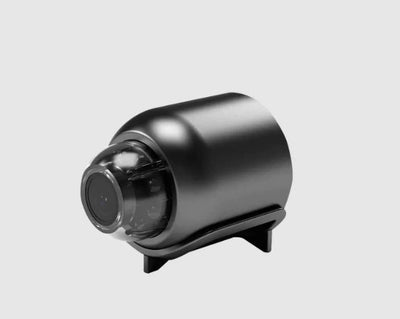"Compact 1080P HD wireless mini security camera with night vision, features wide-angle lens ideal for discreet home surveilla