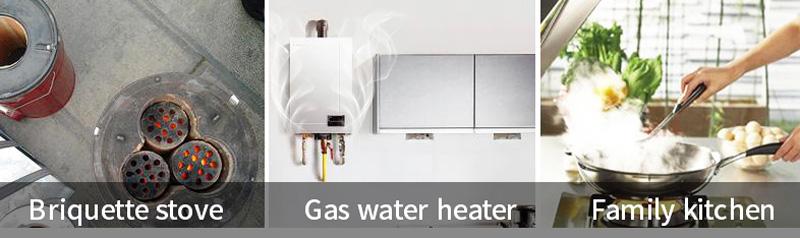 "Compact digital smoke and carbon monoxide detector with LCD display and dual detection for enhanced home safety."