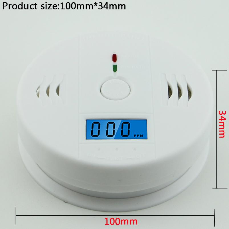 "Compact digital smoke and carbon monoxide detector with LCD display and dual detection for enhanced home safety."