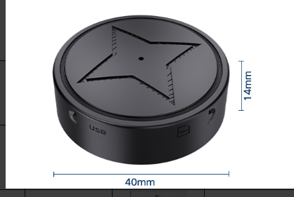 "Compact vehicle GPS tracker with magnetic mount, sleek black design, real-time tracking, weather-resistant for all condition