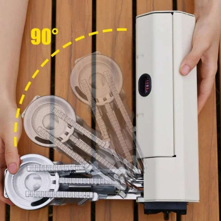 Compact windproof camping gas stove with foldable design, perfect for outdoor use; fits easily into backpacks for adventure.