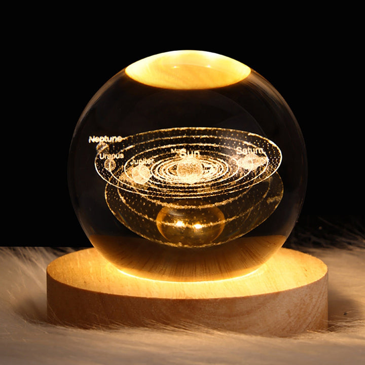 Sphere-shaped LED lamp, creating a soft ambiance, ideal decorative lighting.