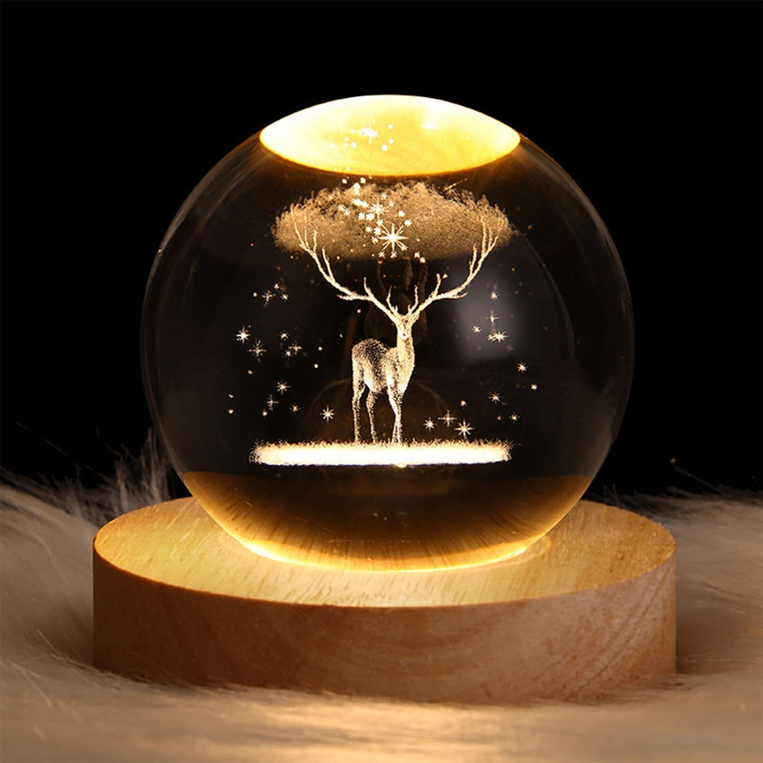 Decorative 3D LED sphere lamp, modern accent lighting for any room.
