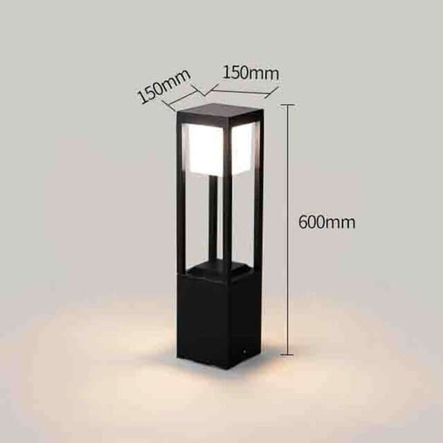 60cm Solar Cube Garden Light Outdoor Warm White LED