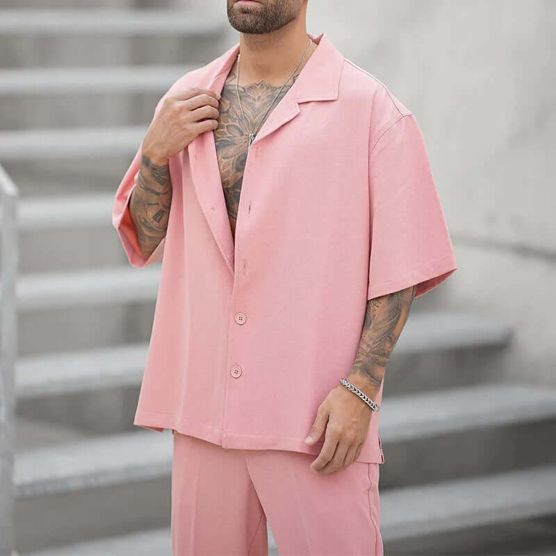Men's Loose Fit Shirt and Pants Set