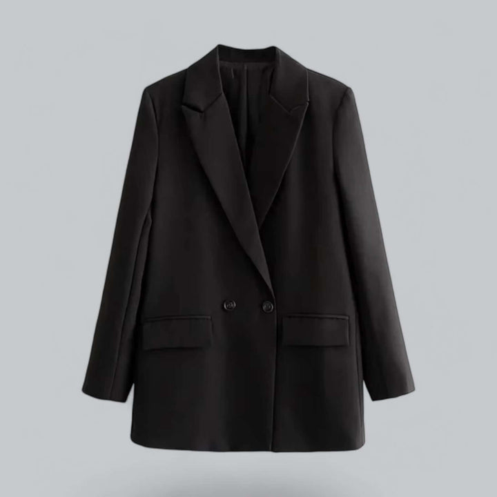 Fitted Longline Double-Breasted Blazer