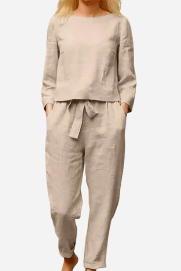 Long Sleeve Top & Slim-Fit Trousers