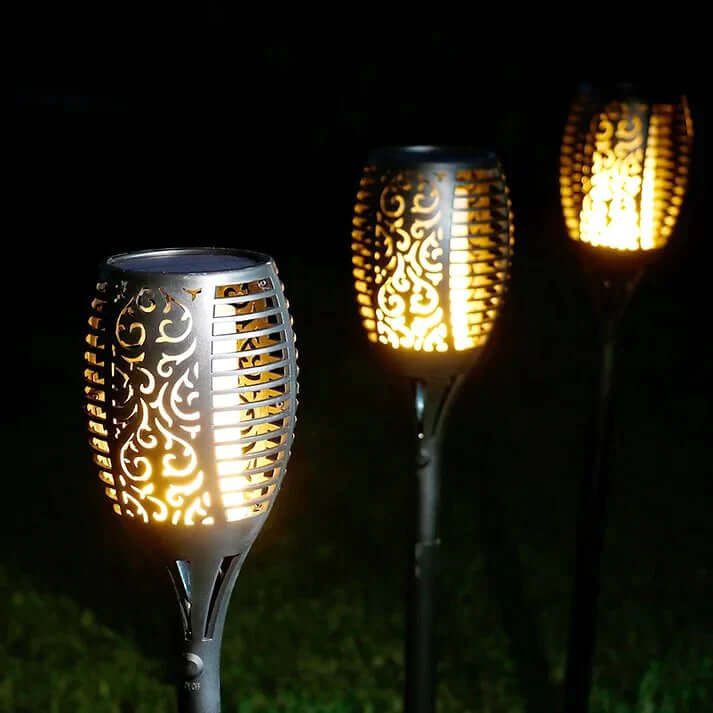 Solar Garden Torch Light - Flickering Flame Effect