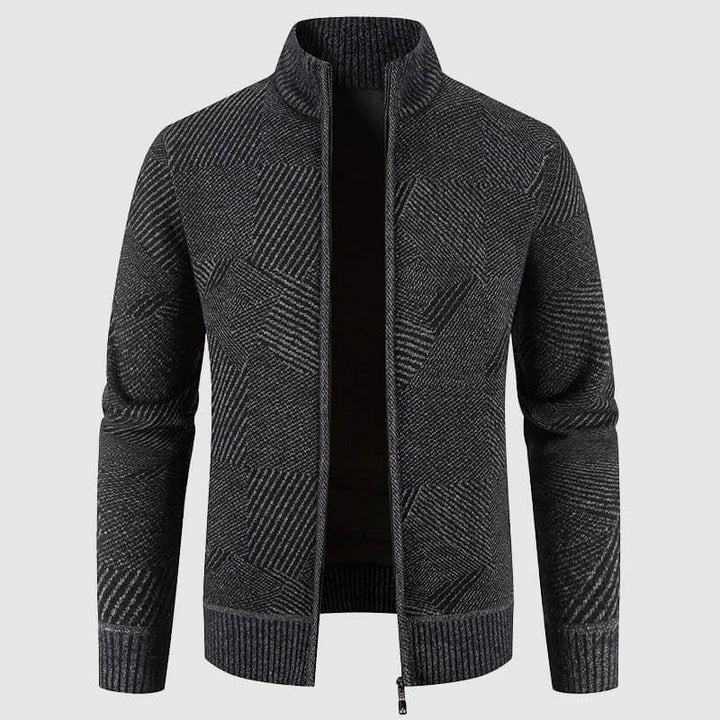 Men's Geometric Knitted Cardigan Jacket
