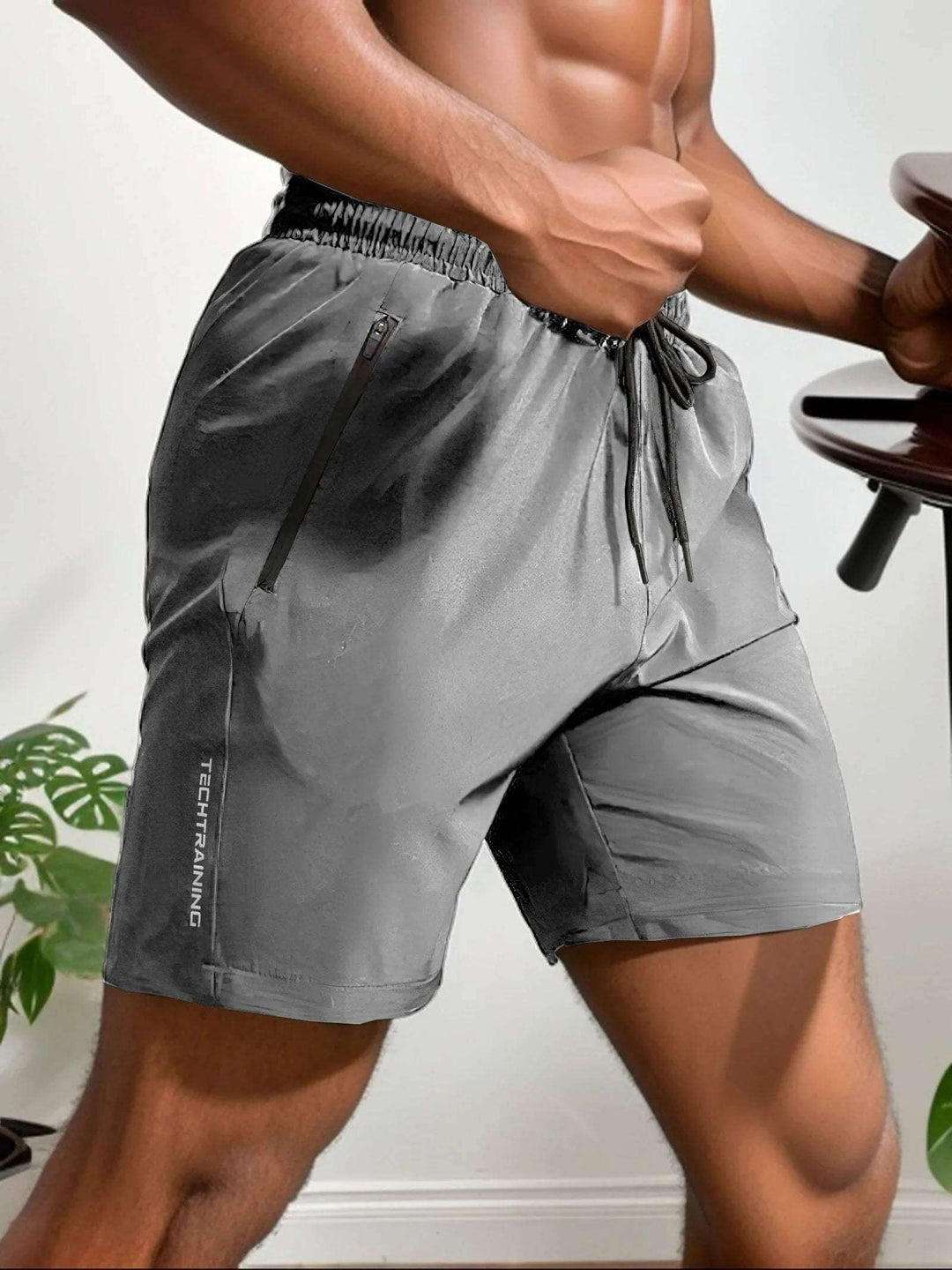 Men's Lightweight Training Shorts with Zip Pocket