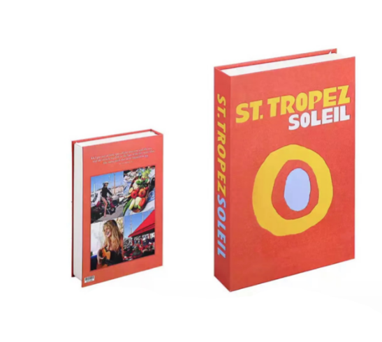 Vertical arrangement of decorative books, creating a sleek look for bookshelf & home decor.