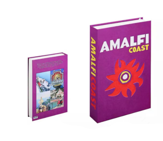 Decorative books brightening a living room, perfect for elegant home decor & styling accents.
