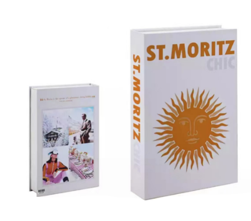 Two decorative books, ideal for compact coffee table styling, modern home decor & unique gifts.