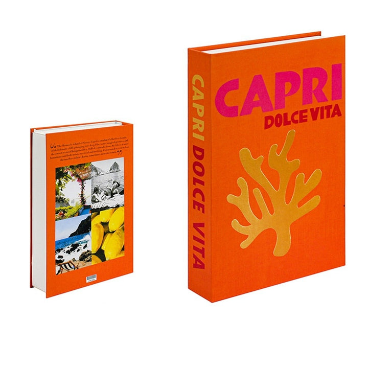 Three stylish decorative books arranged for elegant coffee table styling & aesthetic home decor.