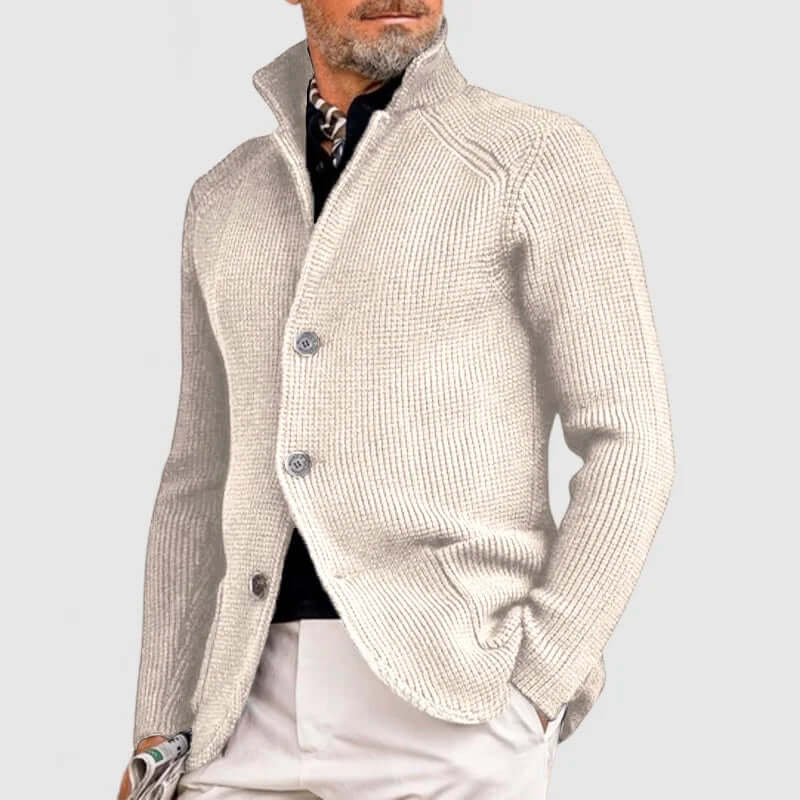Men's Knitted Cardigan with Pockets