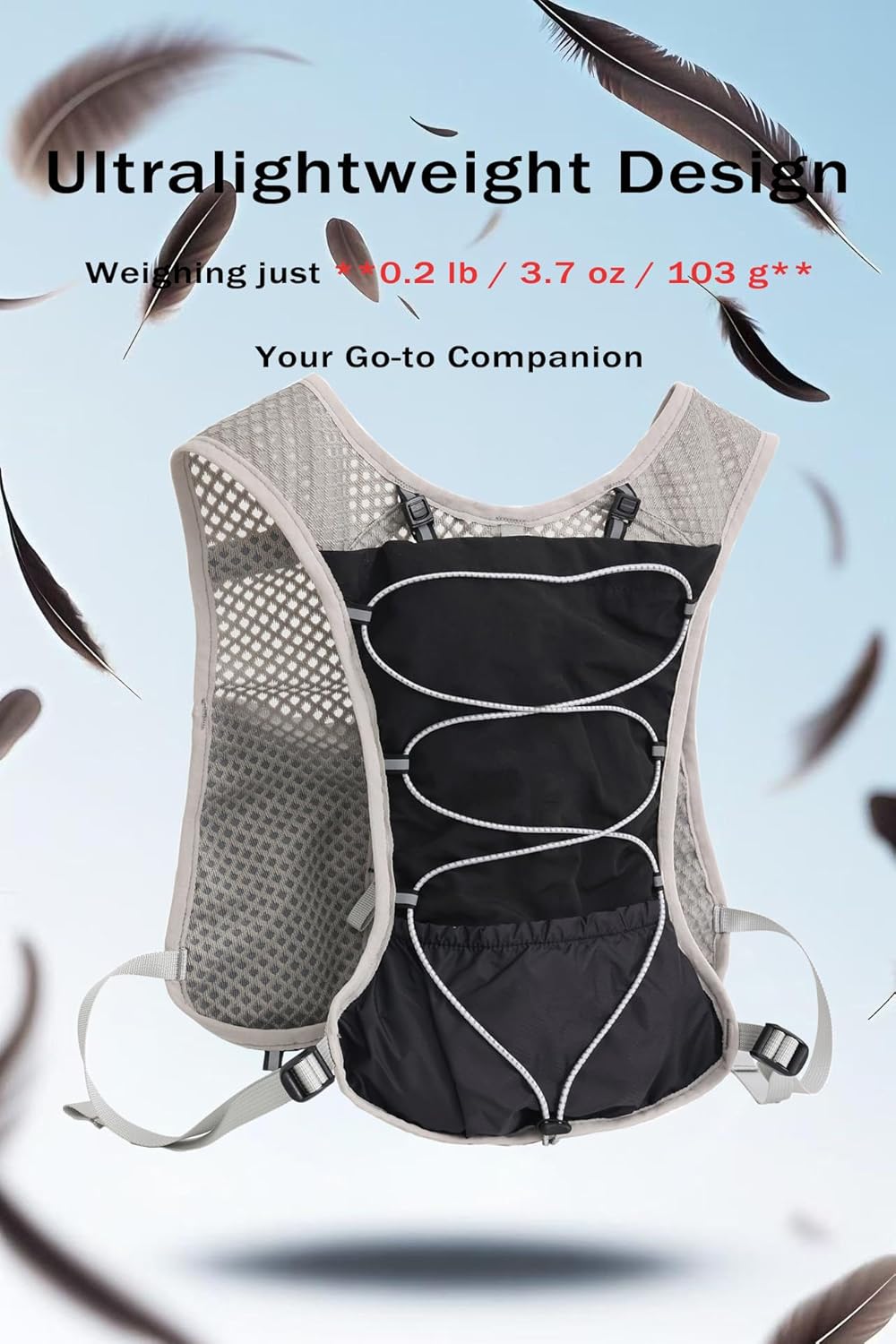Dravien ultra-light running vest, 2L hydration, essential for active outdoor use.