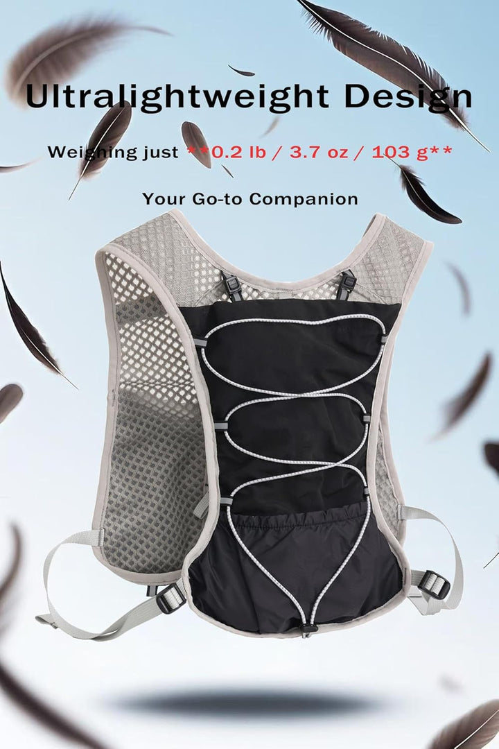 Dravien ultra-light running vest, 2L hydration, essential for active outdoor use.