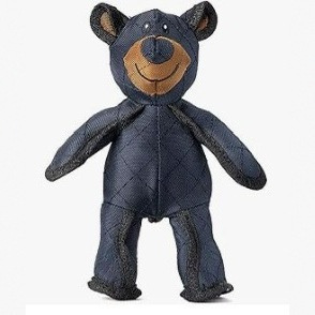 "Durable plush dog teddy in soft beige fabric, ideal for pet playtime and comfort. Perfect for chewing and cuddling."