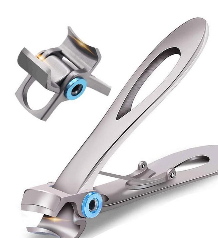 Durable stainless steel nail clipper with ergonomic grip, ultra-sharp blades for men and women, ideal for tough nails.